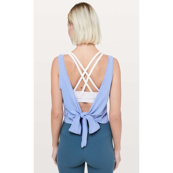 lululemon hydrangea blue its a tie tank - Picture 1 of 3